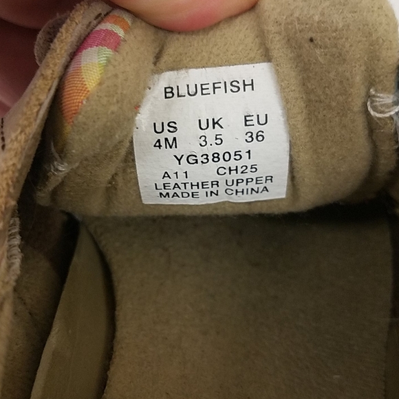 Sperry Top-Sider "Bluefish" Plaid KhakiShoes Sz 4M - Picture 5 of 7